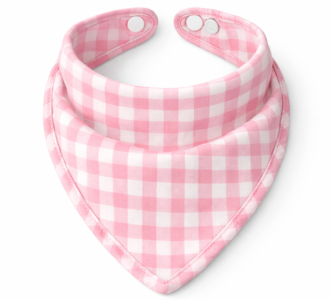 Organic Pima Cotton bandana bib by August & Ivy™ featuring a soft, stylish design perfect for babies.