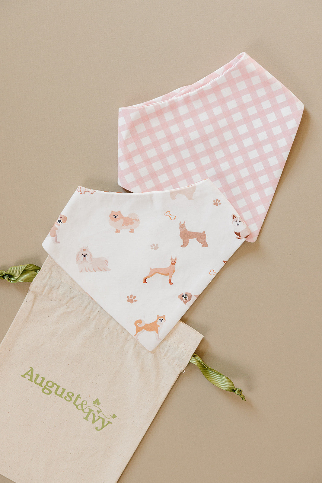 Organic Pima Cotton bandana bib by August & Ivy™ featuring a soft, stylish baby accessory with a trendy bandana design.