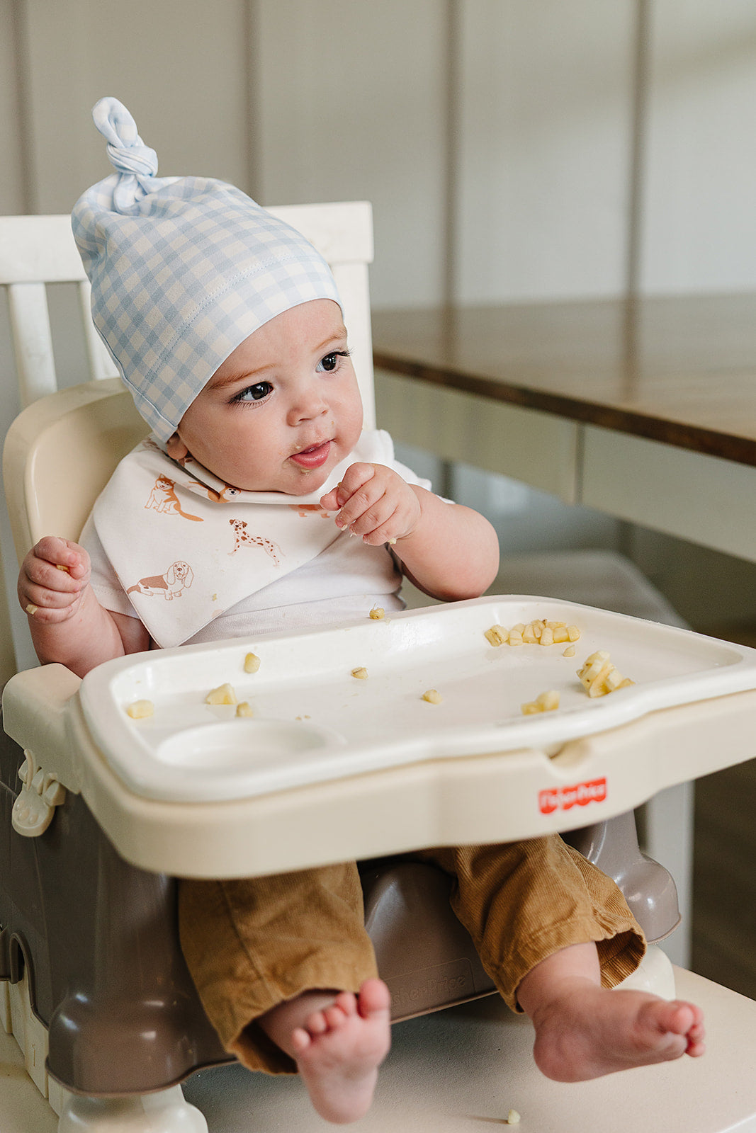 Organic Pima Cotton knotted hat by August & Ivy™ featuring a soft, breathable fabric and stylish knot design for babies and toddlers.