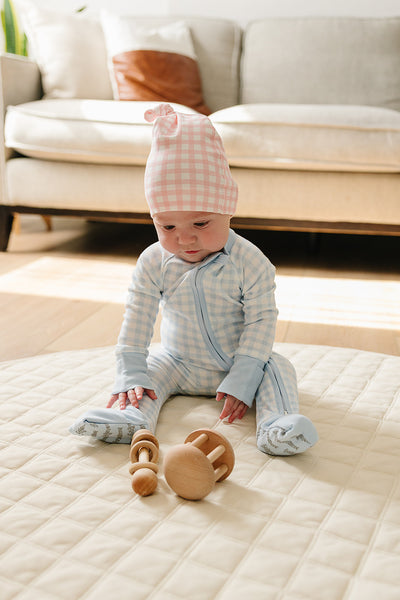 Organic Pima Cotton knotted hat by August & Ivy™ with a soft, breathable fabric and stylish knot detail.