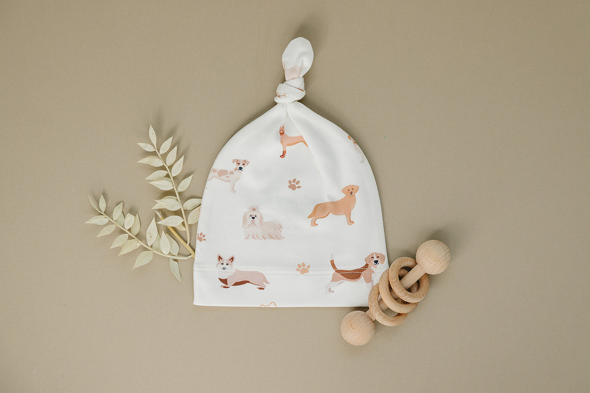 Organic Pima Cotton knotted hat by August & Ivy™ featuring a soft, breathable design with a stylish knot detail.